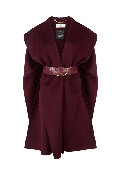 Mantella in panno di lana double ELISABETTA FRANCHI | Cappotti | CP67D56E2EA4